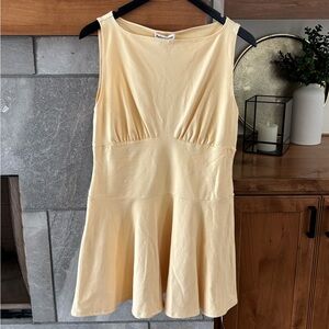Reformation Mini Dress in Light Yellow